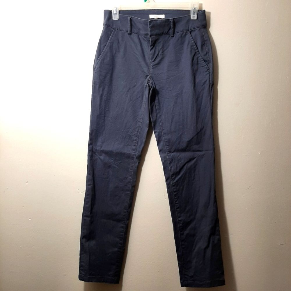 LOFT Straight Cut Leg Gray Cotton Blend size 0